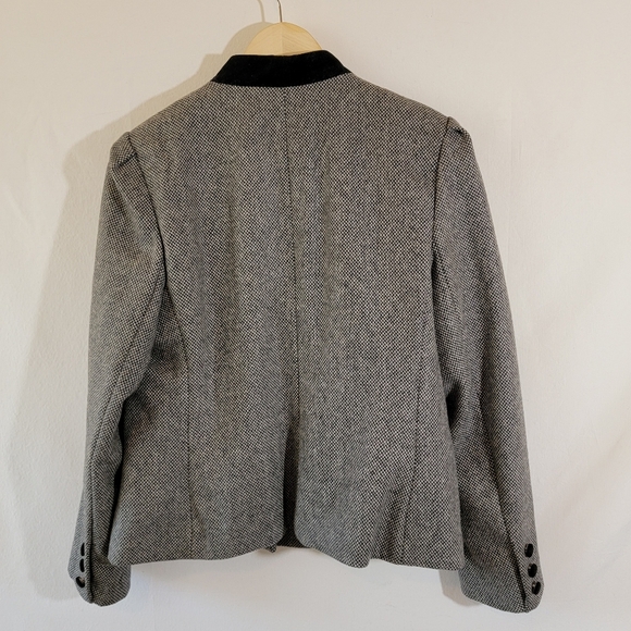 VTG DAVID BENJAMIN Gray Tweed English Western Style Blazer Sz 13/8 Wool Blend - Picture 2 of 12